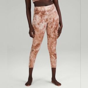 Lululemon 2022 Align Crop 23" Shine Diamond Dye Cacao Leggings Size 4